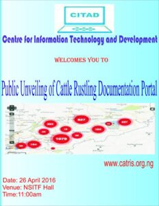 REPORT OF THE PUBLIC UNVEILING OF CATTLE RUSTLING DOCUMENTATION PORTAL