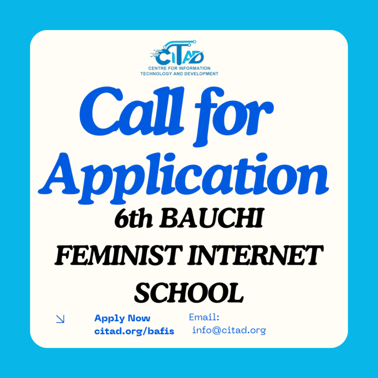 CALL FOR APPLICATION: THE 6th BAUCHI FEMINIST INTERNET SCHOOL