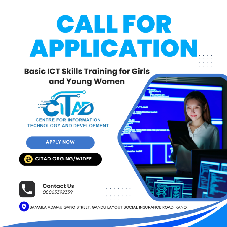 Call for Applications: Basic ICT Skills Training for Girls and Young Women