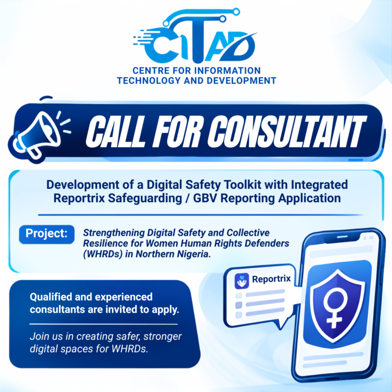 CALL FOR CONSULTANT: Development of a Digital Safety Toolkit with Integrated Reportrix Safeguarding / GBV Reporting Application
